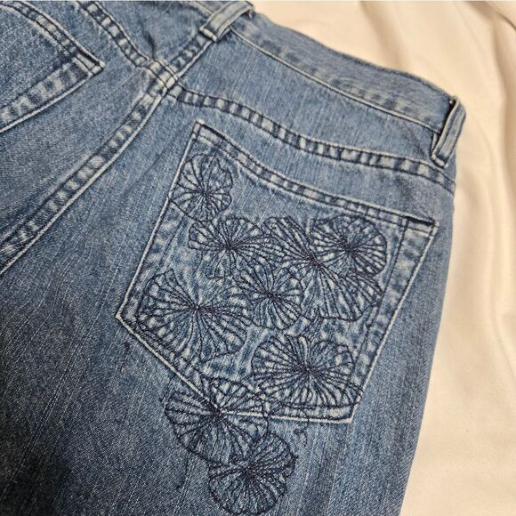 VINTAGE Y2K Calvin Klein embroidered floral bootcut‎ flare jeans 6 - Picture 6 of 11